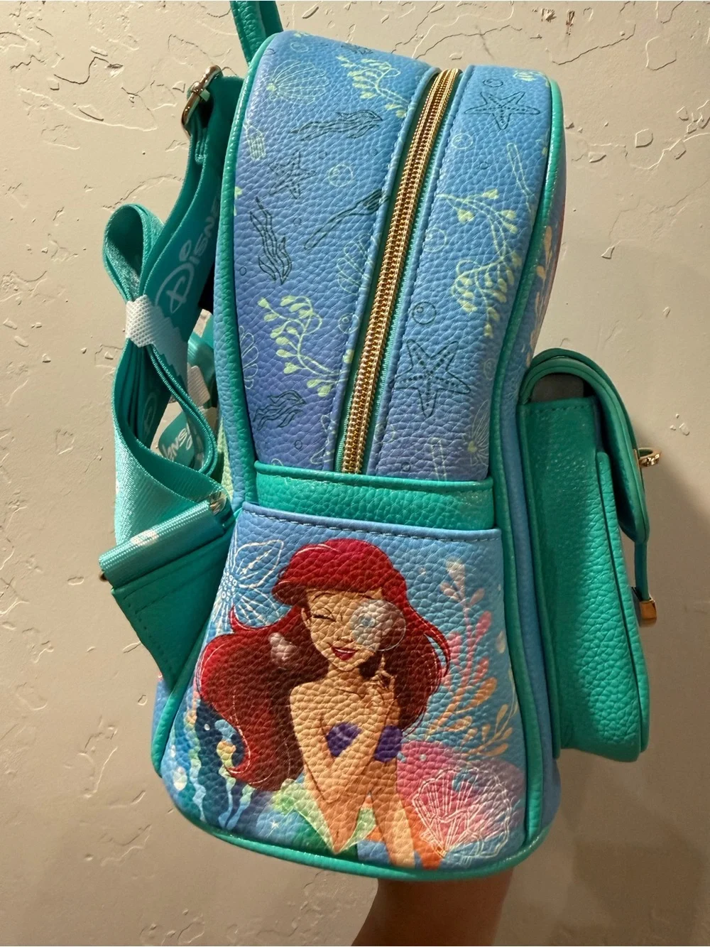 Disney Little Mermaid Teal & Aqua Kids Backpack with Ariel